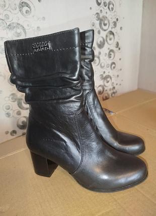 Сапоги демисезонные кожа