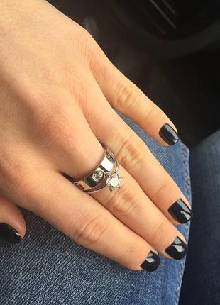 💎new💎брендовый комплект колец ♥️♥️♥️ 🔥💕 с логотипом