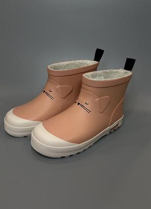 Дитячі утеплені гумові чоботи