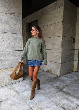 Теплий светр у складі бавовна віскоза базовий