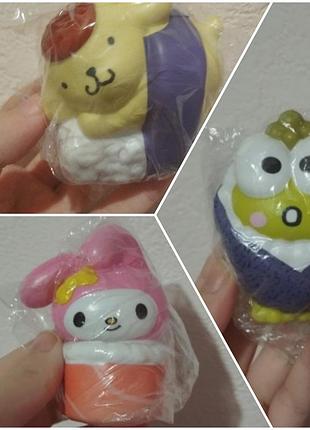 Сквиши sanrio (my melody + keroppi)