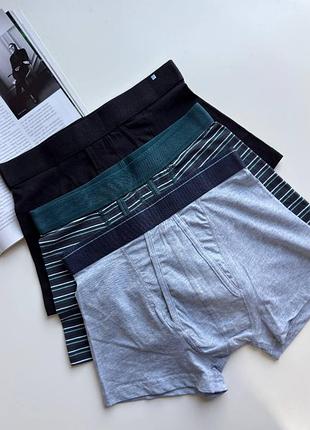 515 комплект набор мужских хлопковых трусов боксеров 3 шт