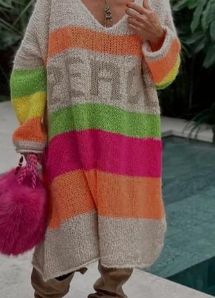 В'язана сукня туніка оверсайз