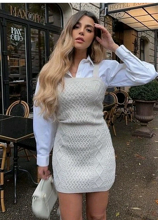 Шикарное стильное вязаное платье h&m