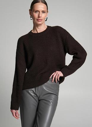 Джемпер женский базовый однотонный, цвет шоколадный. модель 2820 trikobakh