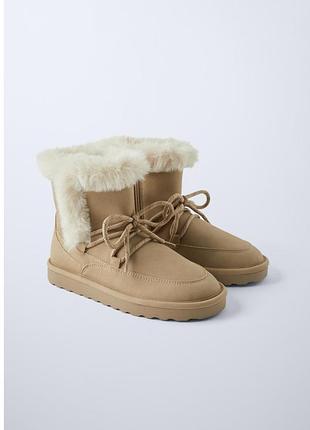 Чоботи уггі на блискавці для дівчаток zara 31 розміру