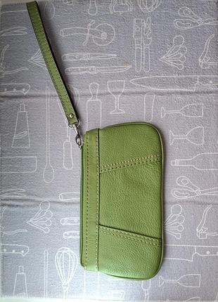 Кошелек с ремешком на руку кожа
