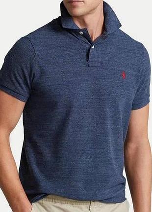 Футболка чоловіча polo ralph lauren в синьому кольорі