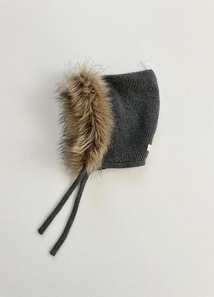 Шапка гномик/ ельфик з хутром
