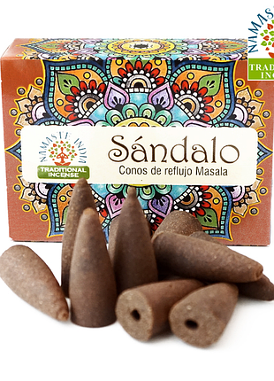 Ароматические конусы сандал camaste india back flow cones sandalwood