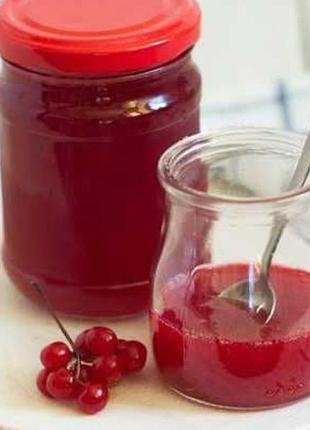 Домашняя калина перетерта с сахаром, урожай 2025 года