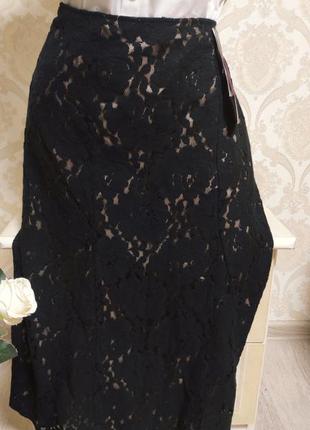 Красивая наряднаая юбка,кружевная marks spenser2 фото