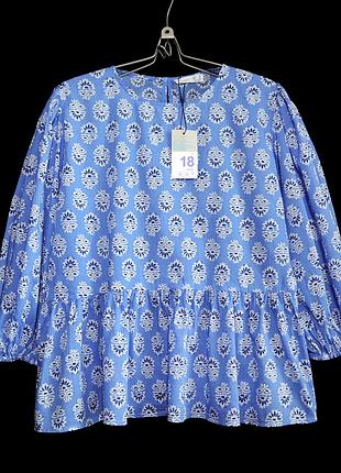 Нежная романтичная блузка из тоненького хлопка р.18