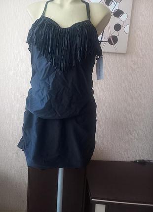 Новый шикарный сдельный купальник- платье, батал,  черного цвета с эффектом утяжки, meet curve, 44/2xl./52.