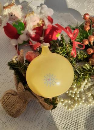 Елочный шар со снежинкой новогодняя игрушка срстр6 фото