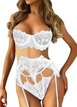 Кружевное женское сексуальное белье белый