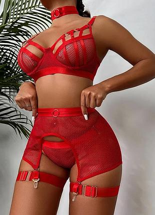 Жіночий еротичний комплект з поясом