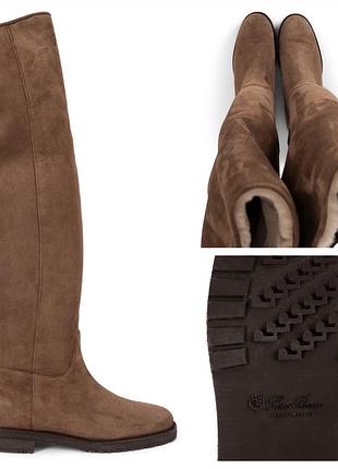 Замшеві сапоги ботфоти