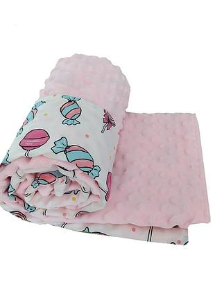 Одеяло плед демисезонное в детскую кроватку, в коляске