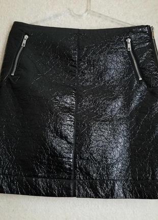 Трендовая классная юбка под лаковую кожу*