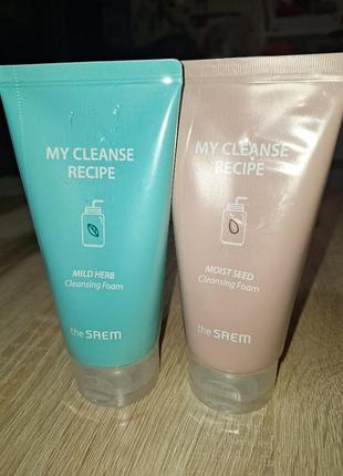 Пенка для умывания the saem my cleanse recipe cleansing foam, 150 мл