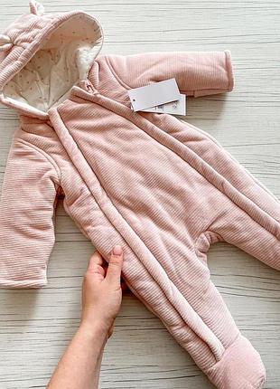 Демісезонний вельветовий комбінезон для дівчинки