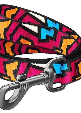 Поводок для собак нейлоновый waudog nylon, рисунок "графити", ш 20 мм, дл 122 см