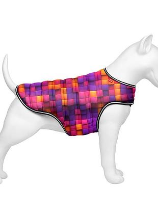 Курточка-накидка для собак waudog clothes, малюнок "куби 3д", xl, а 47 см, b 68-80 см, с 42-52 см