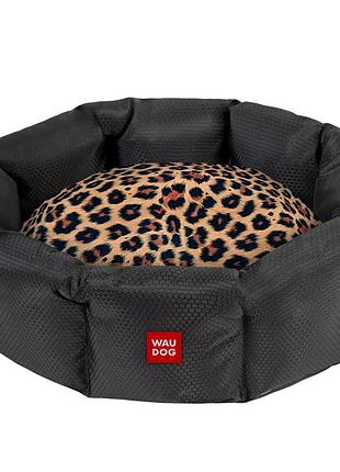 Лежанка для собак waudog relax, малюнок "леопард", s, ш 34 см, д 45 см, в 17 см