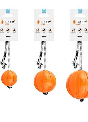 Мячик лайкер корд на шнуре (диаметр 7см)