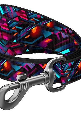 Поводок для собак нейлоновый waudog nylon, рисунок "нескинченные миры", m, ш 20 мм, дл 122 см