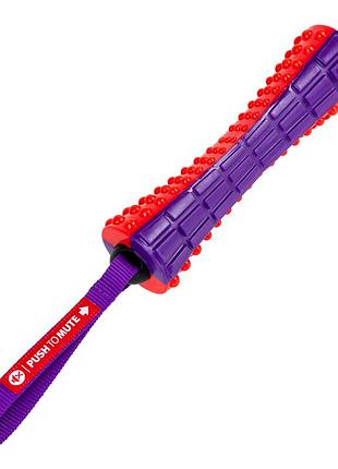 Игрушка для собак палка с пищалкой, отключаемой gigwi push to mute, tpr резина, нейлон, 17 см