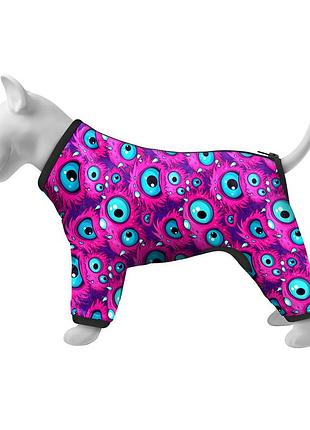 Ветровка для собак waudog clothes, рисунок "око монстра", m35, в 59-62 см, с 37-40 см