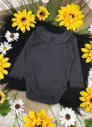 Сірий бодік на 0-3 міс