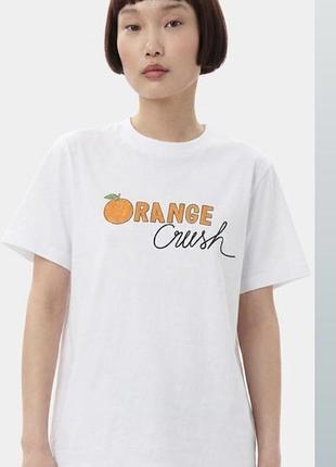 Ganni футболка з апельсином 🍊 orange crush