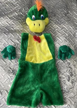 Мягкий карнавальный новогодний костюм дракончика на 2-3,5 года