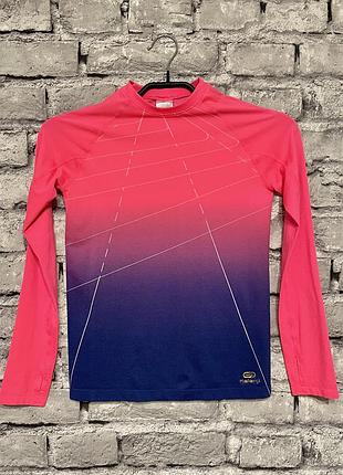 Детская термо футболка kalenji decathlon лонгслив спортивная термокофта рашгард under armour термобелье adidas для футбола тренировок бега спорта nike