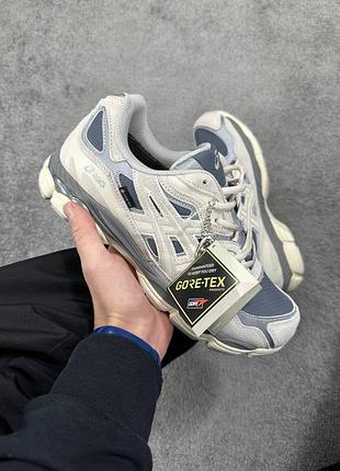 Чоловічі кросівки asics gel-nyc beige grey gore-tex