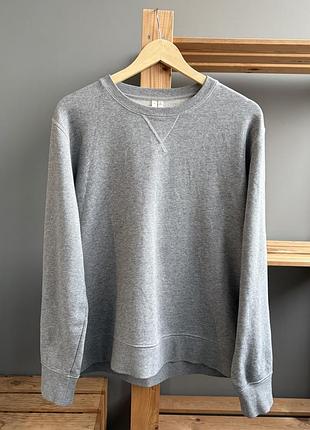 Світшот arket базовий сірий m кофта лонгслів