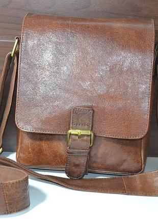 C&a сумка кожаная через плече мужская ykk оригинал