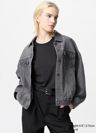 Джинсовая куртка оверсайз uniqlo