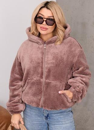 Жіноча плюшева кофта до 62 розміру