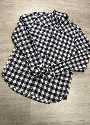 Мужская рубашка в клетку armani exchange