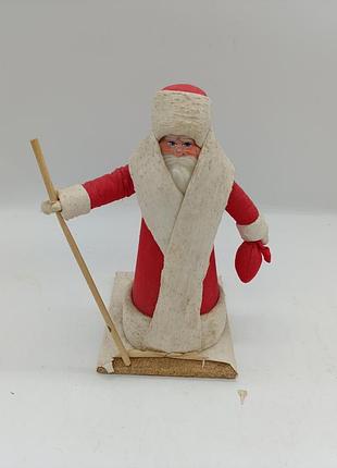 Советский ватный дед мороз на новый год новогодняя статуэтка фигурка игрушка деда мороза ссср фігурка діда мороза радянського періоду з вати ватний