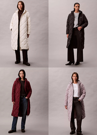 Длинная куртка пуховик пуфер пальто calvin klein