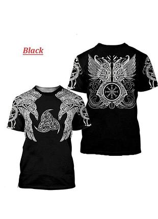 Футболка вікінги ворони трискель шолом жаху