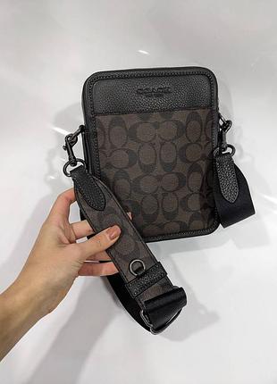 Сумка брендова coach sullivan man bag logo шкіра оригінал