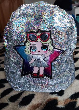 Рюкзак блестящий lol