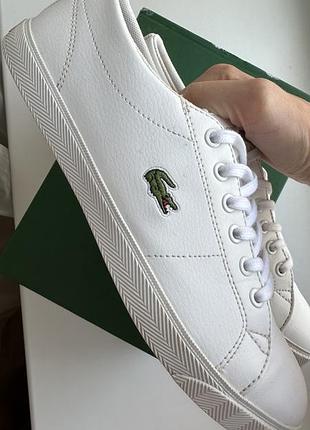 Білі кеди lacoste,37р