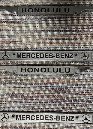 Mercedes-benz із гонолулу, гаваї, металева рамка номерного знака